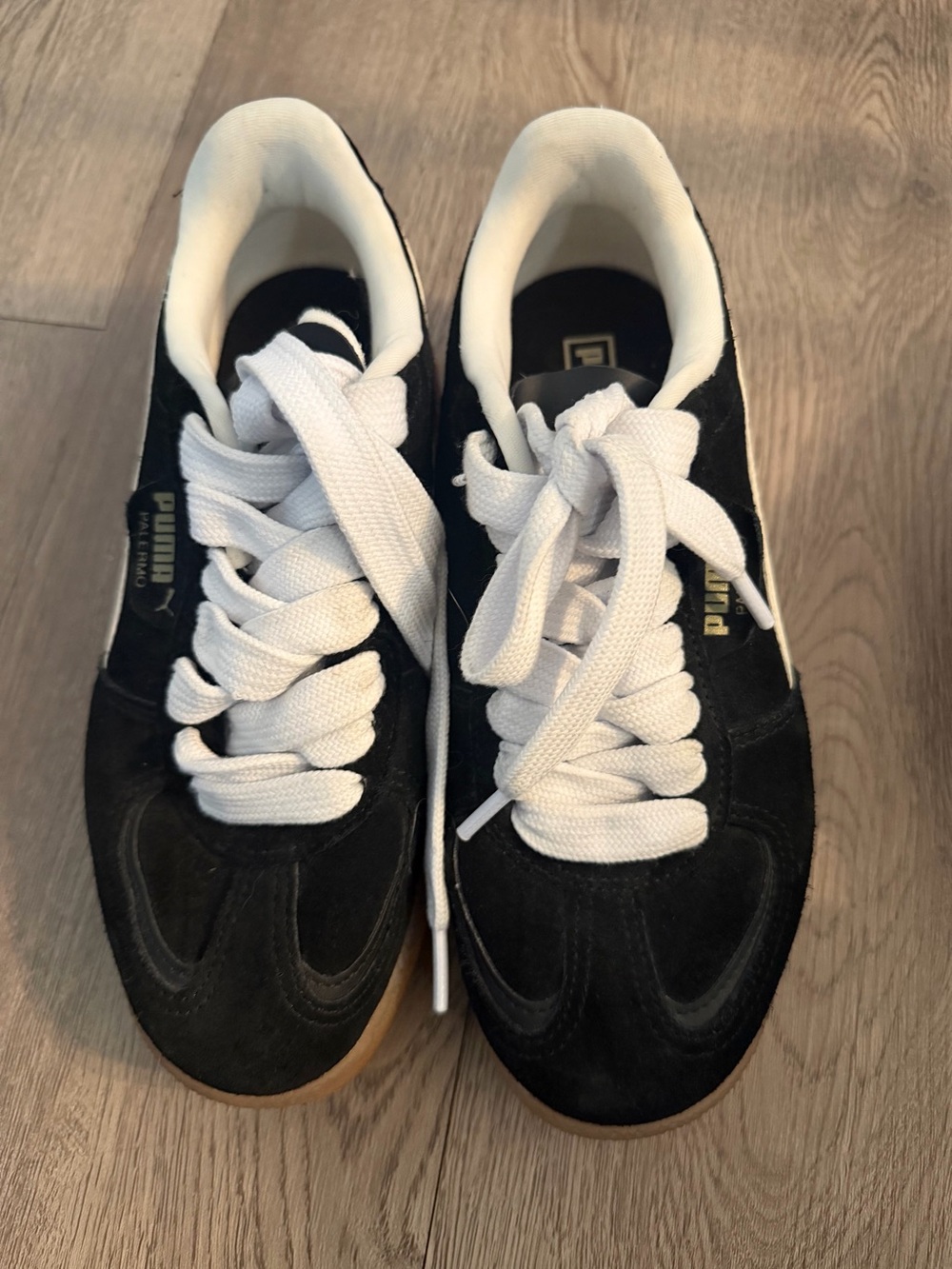 Puma Palermo Black Suede Sneakers
